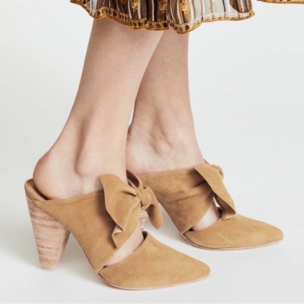 Ulla Johnson Suede Bow Heels